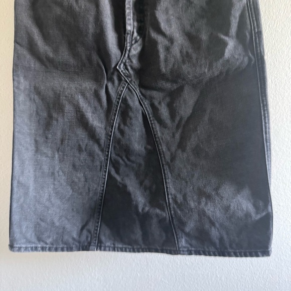 Isabel Marant Etoile Black Fiali Denim Pencil Midi Skirt size 38 - Picture 6 of 13